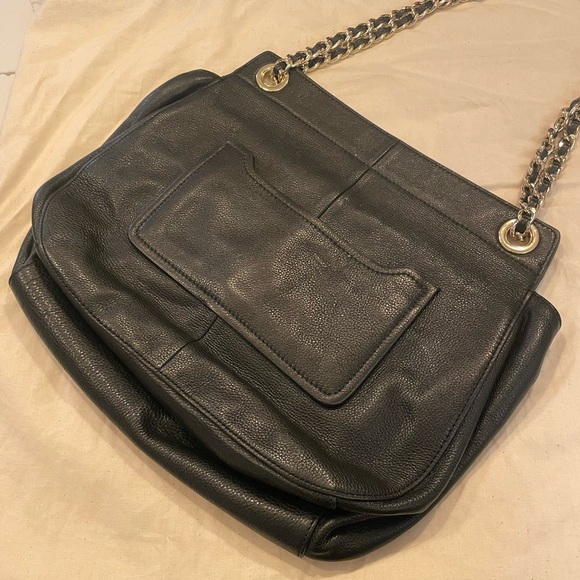 Tory Burch Black Leather Marion Shoulder Bag - Picture 3 of 8